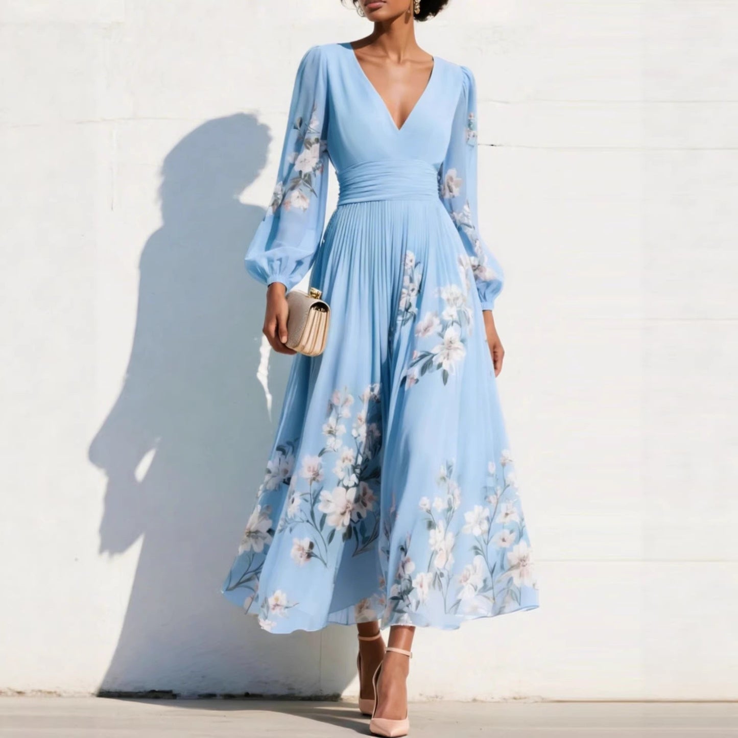 Florence | Floral Sleeve Maxi Dress