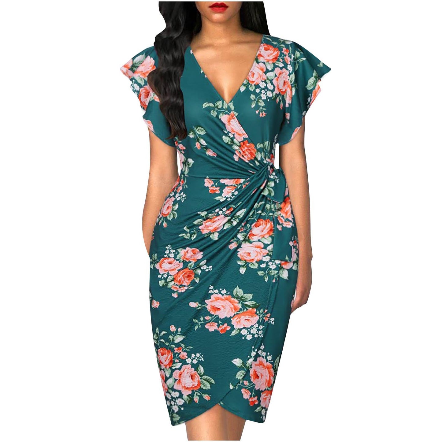 Evelyn | Twist Waist Midi Dress