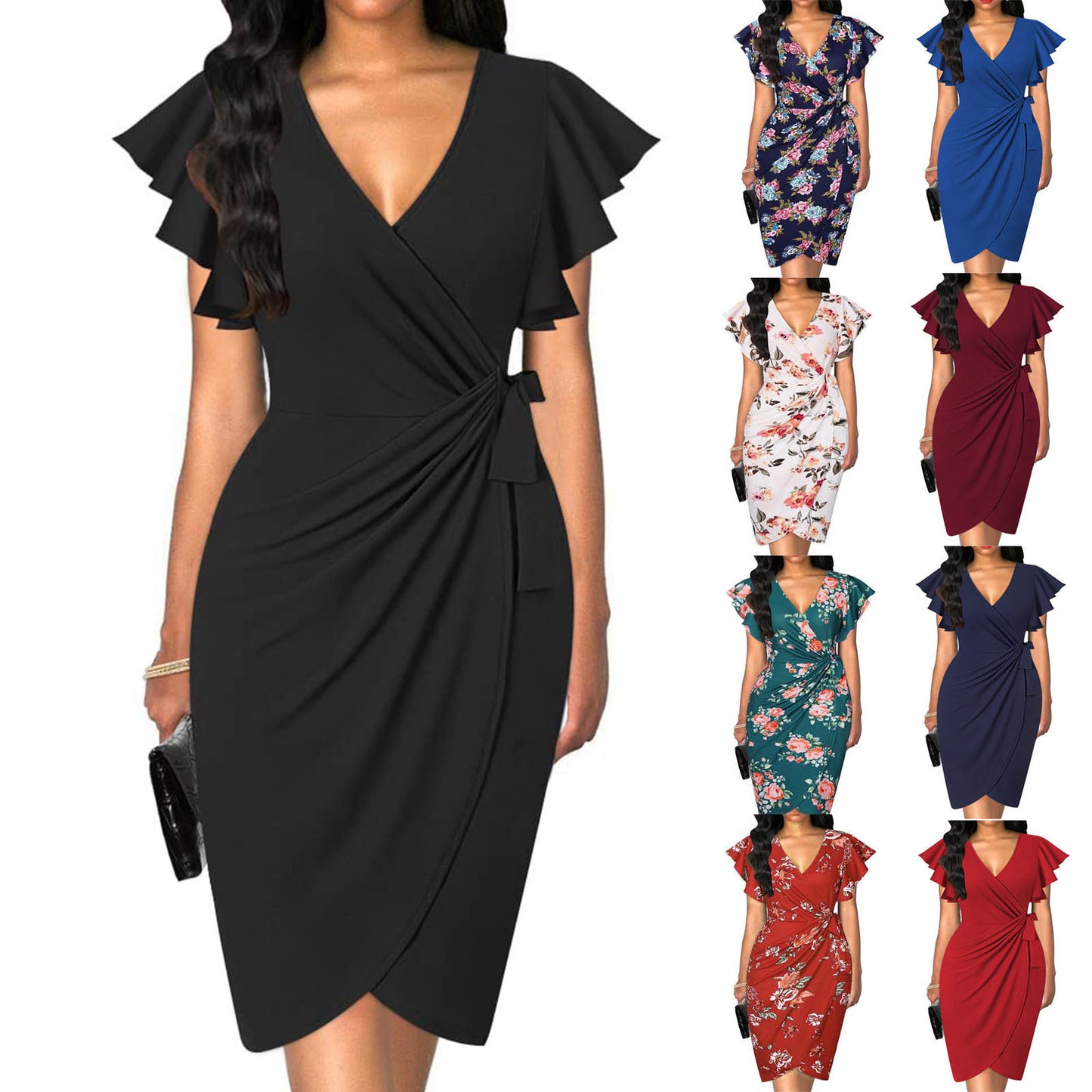 Evelyn | Twist Waist Midi Dress