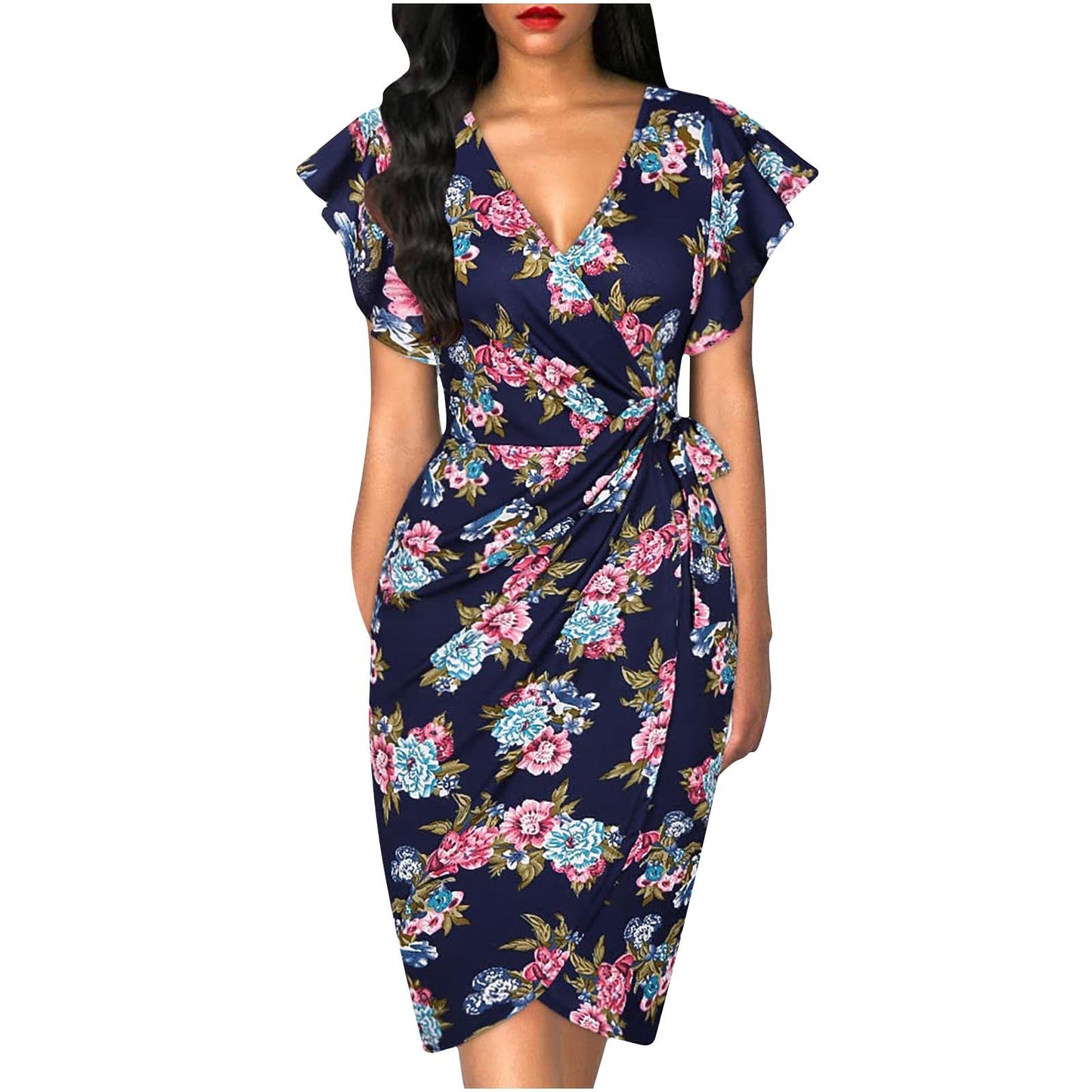 Evelyn | Twist Waist Midi Dress