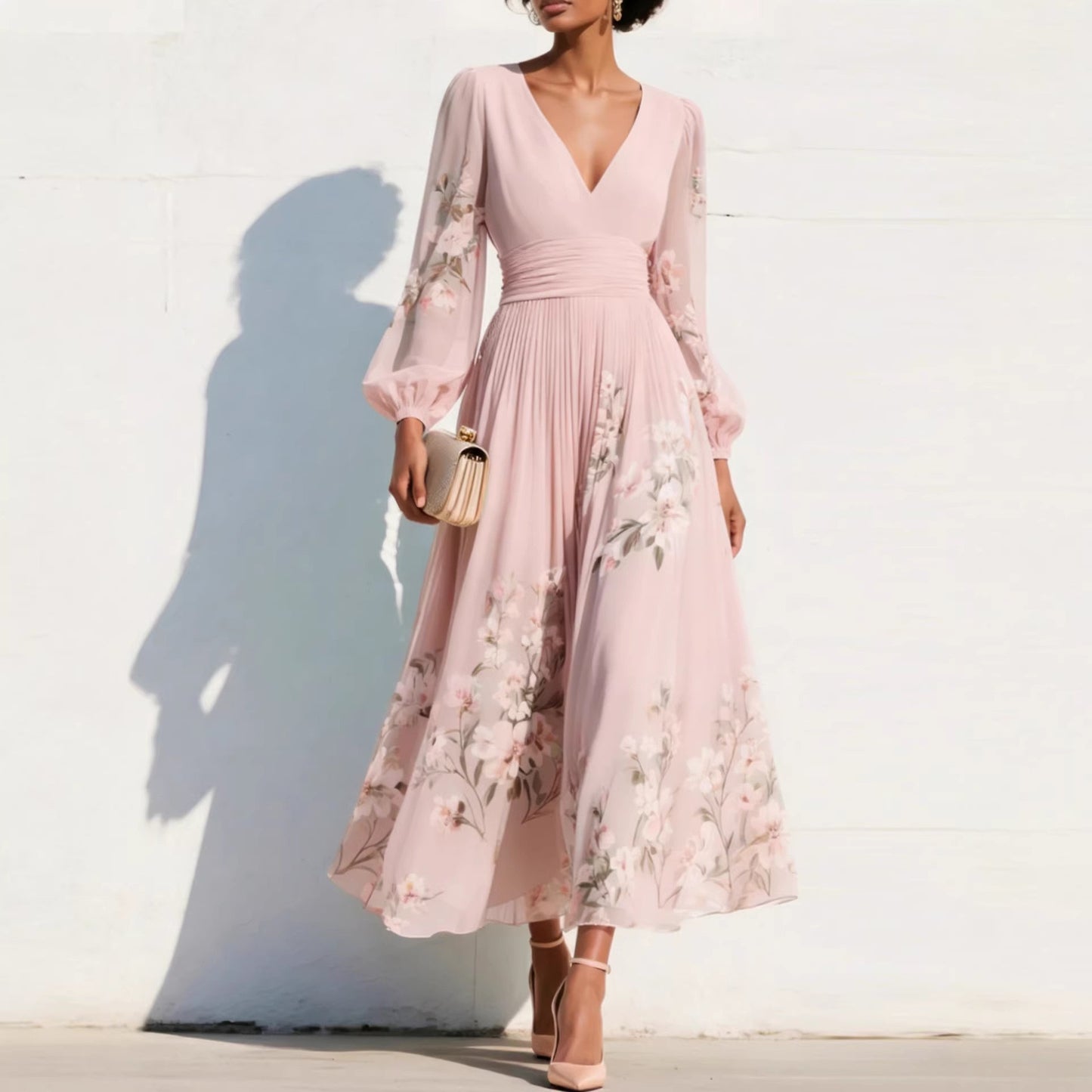 Florence | Floral Sleeve Maxi Dress