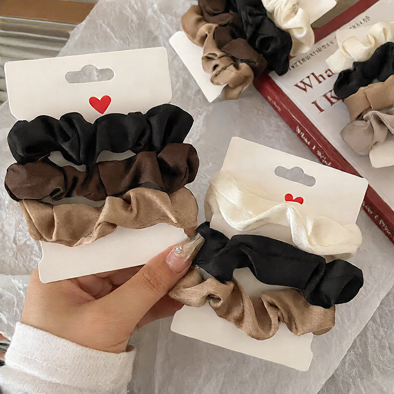 The Avella Satin Scrunchie Set