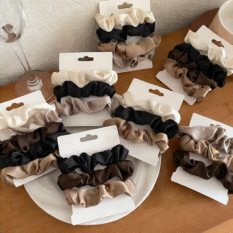 The Avella Satin Scrunchie Set